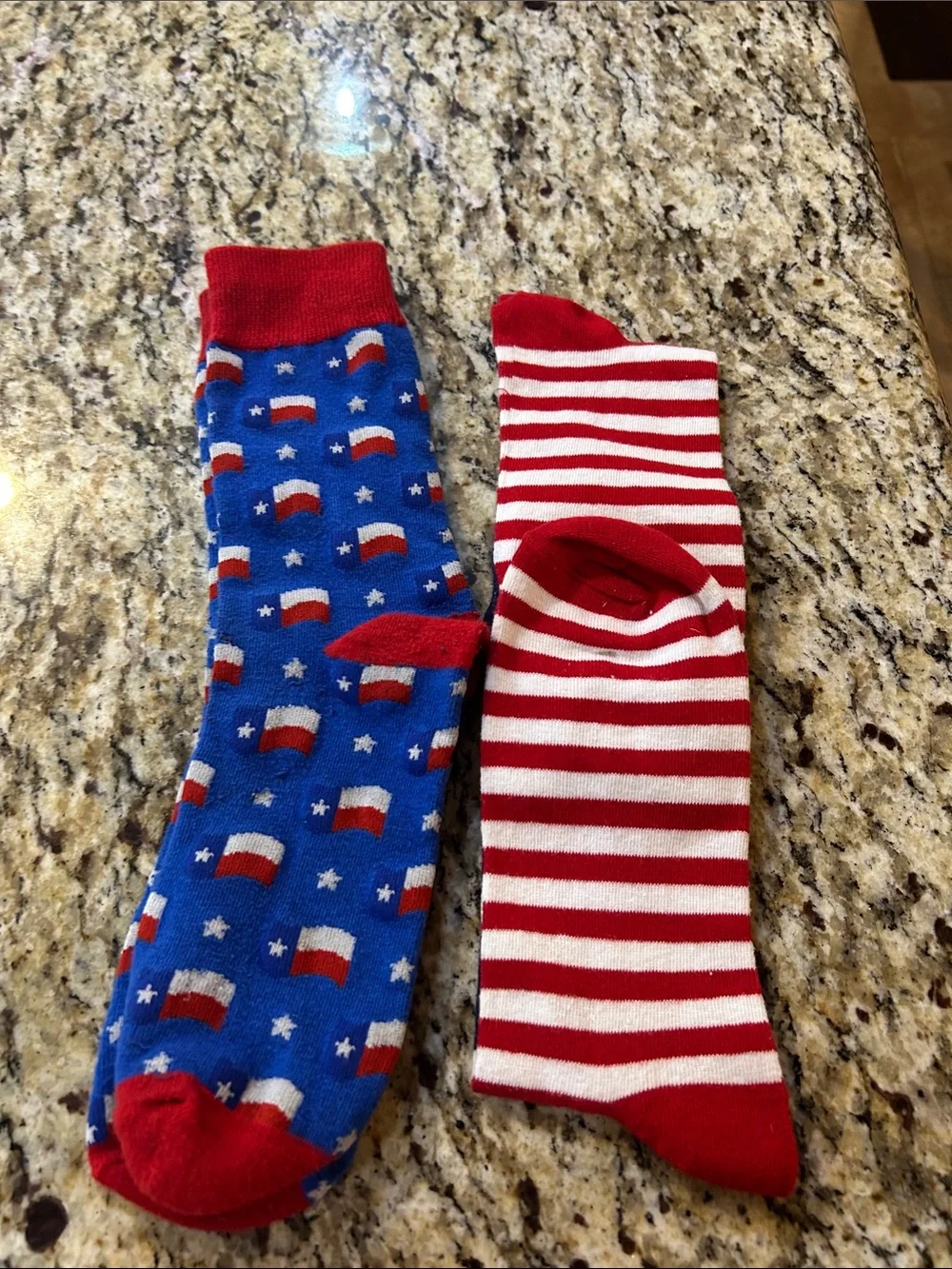 USA Red & Blue Star-Spangled Men's Crew Socks